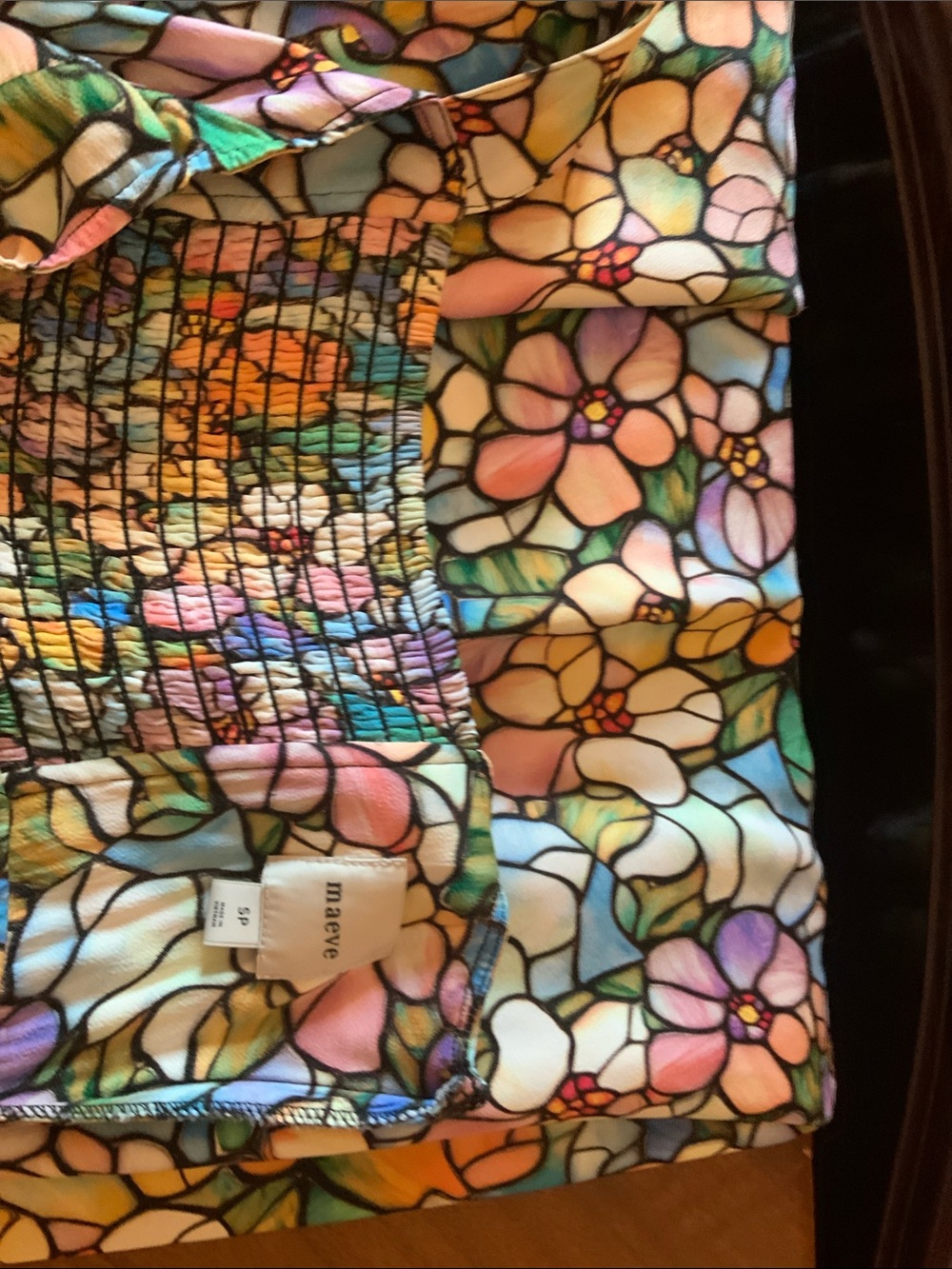 Maeve Multicolor Floral Mosaic Midi Dress - Picture 2 of 3
